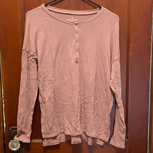 American Eagle Outfitters Tops - AE Soft and Sexy Plush Pink Long Sleeve
